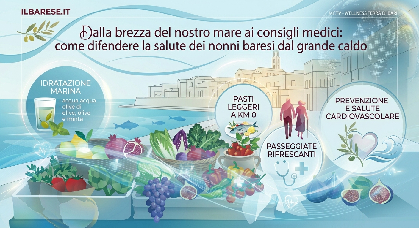 Dalla brezza del nostro mare ai consigli medici: come difendere la salute dei nonni baresi dal grande caldo (ILB)