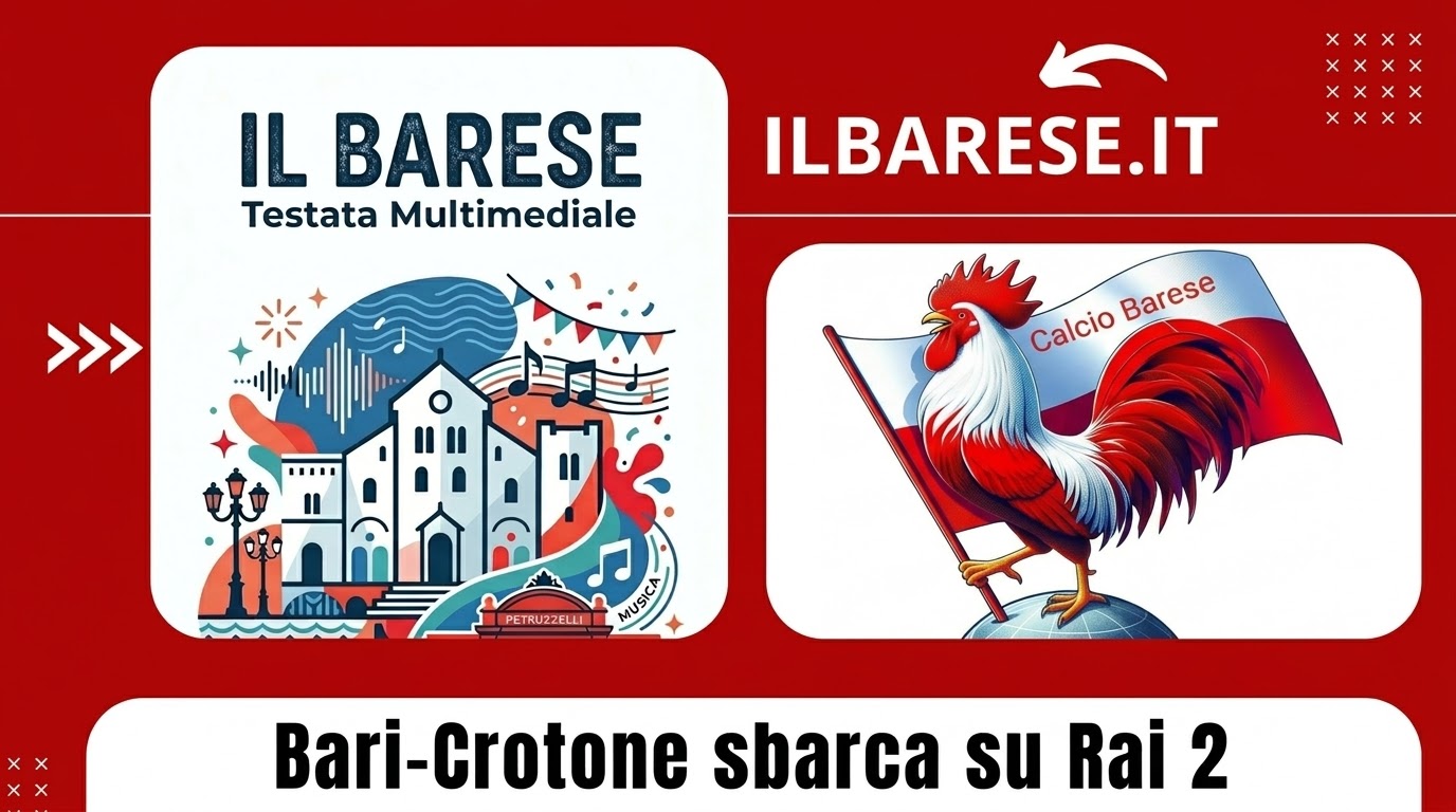 Bari-Crotone sbarca su Rai 2: 